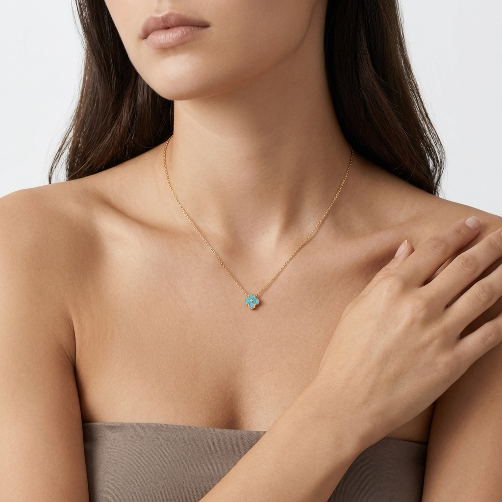 Teya  Aqua Blue Necklace