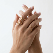 Elina Textured Gold Ring