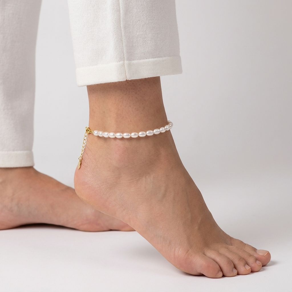 Clara Classic Pearl Anklet
