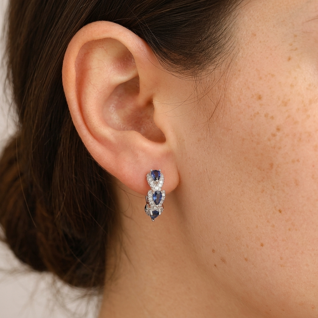 Juliette Sapphire Hoops