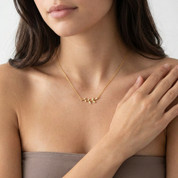 Noor Crystal Leaf Necklace