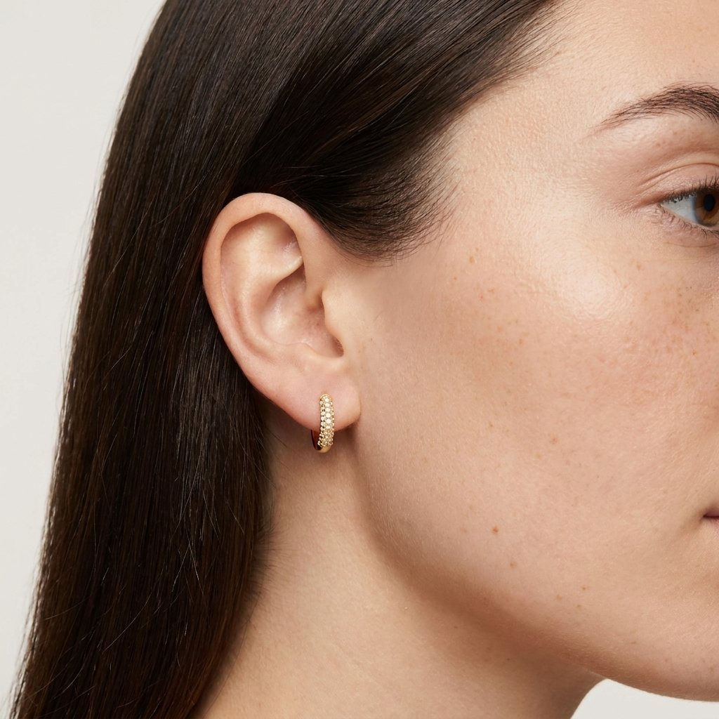 Lily Sparkle Hoop Earrings