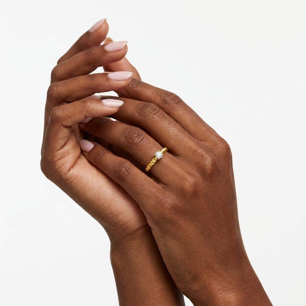 Milan Twisted Crystal Ring
