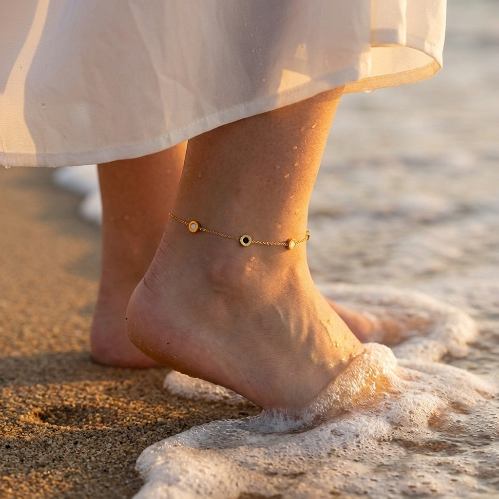 Elowen Dainty Gold Anklet