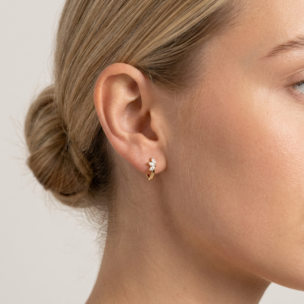Elise Sparkle Huggie Earrings