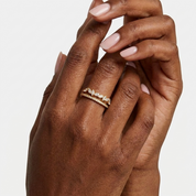 Noelle Gold Crystal Ring