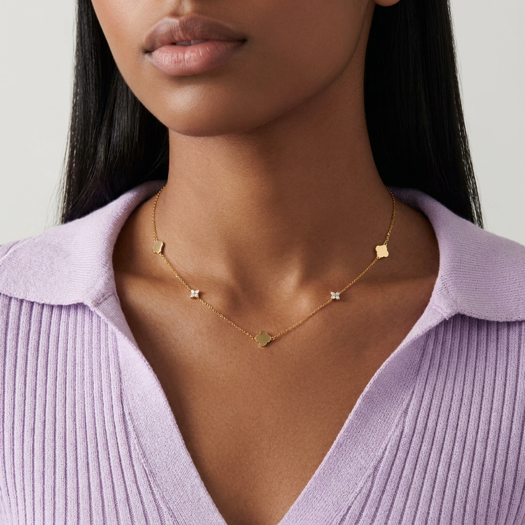Naya Crystal Clover Necklace