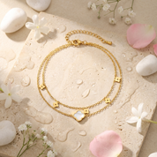 Elara Clover Charm Anklet