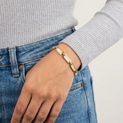 Opal Baguette Charm Bracelet