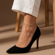 Lucia Gold Cross Anklet