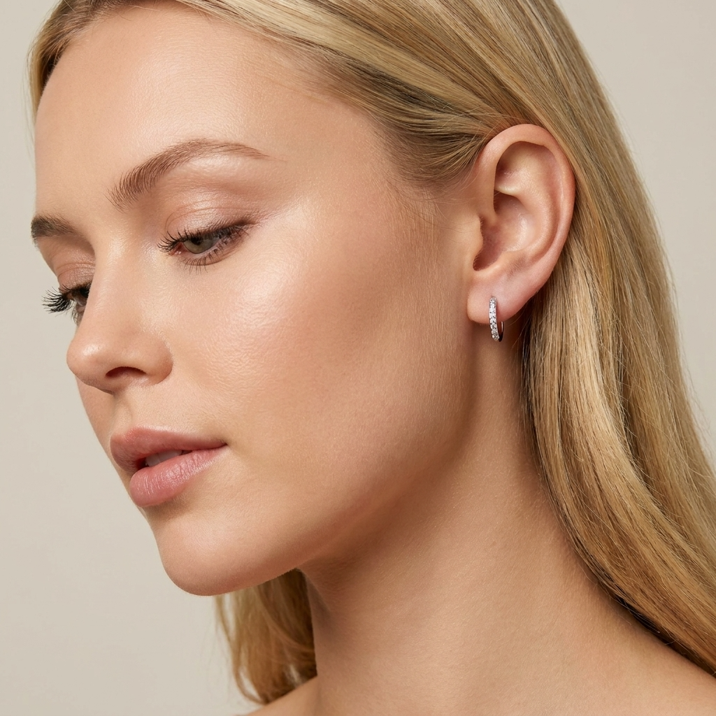 Infinity Silver Hoop Earrings