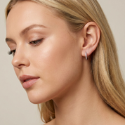 Infinity Silver Hoop Earrings