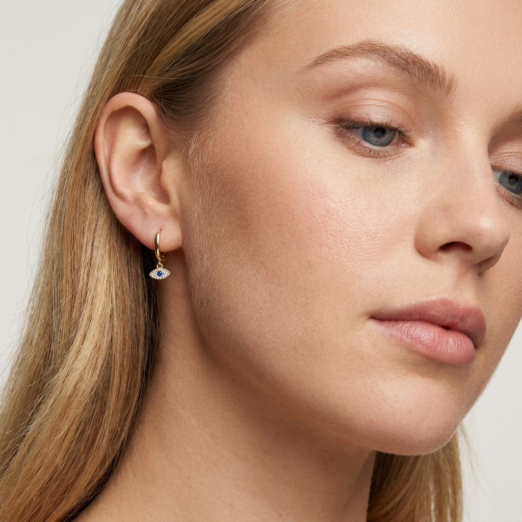 Blue Evil Eye Protection Earrings