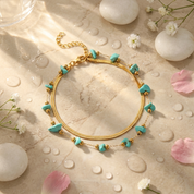 Naya Turquoise Bead Anklet