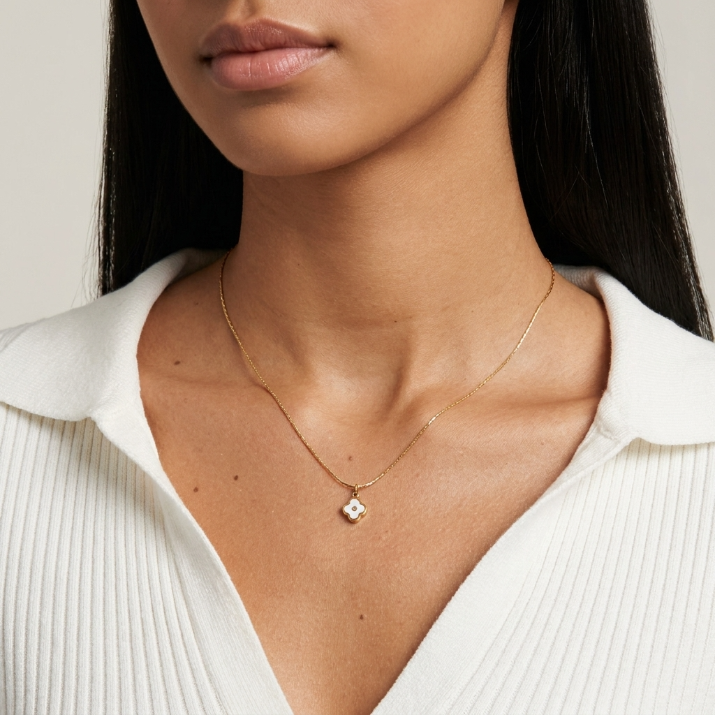 Ivory Blossom Pendant Necklace