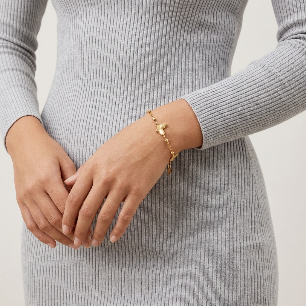 Ariana Butterfly Gold Bracelet