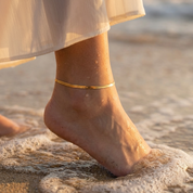 Thalia Herringbone Anklet