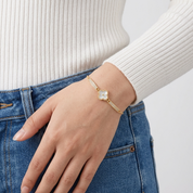 Pearl & Pavé Blossom Bracelet