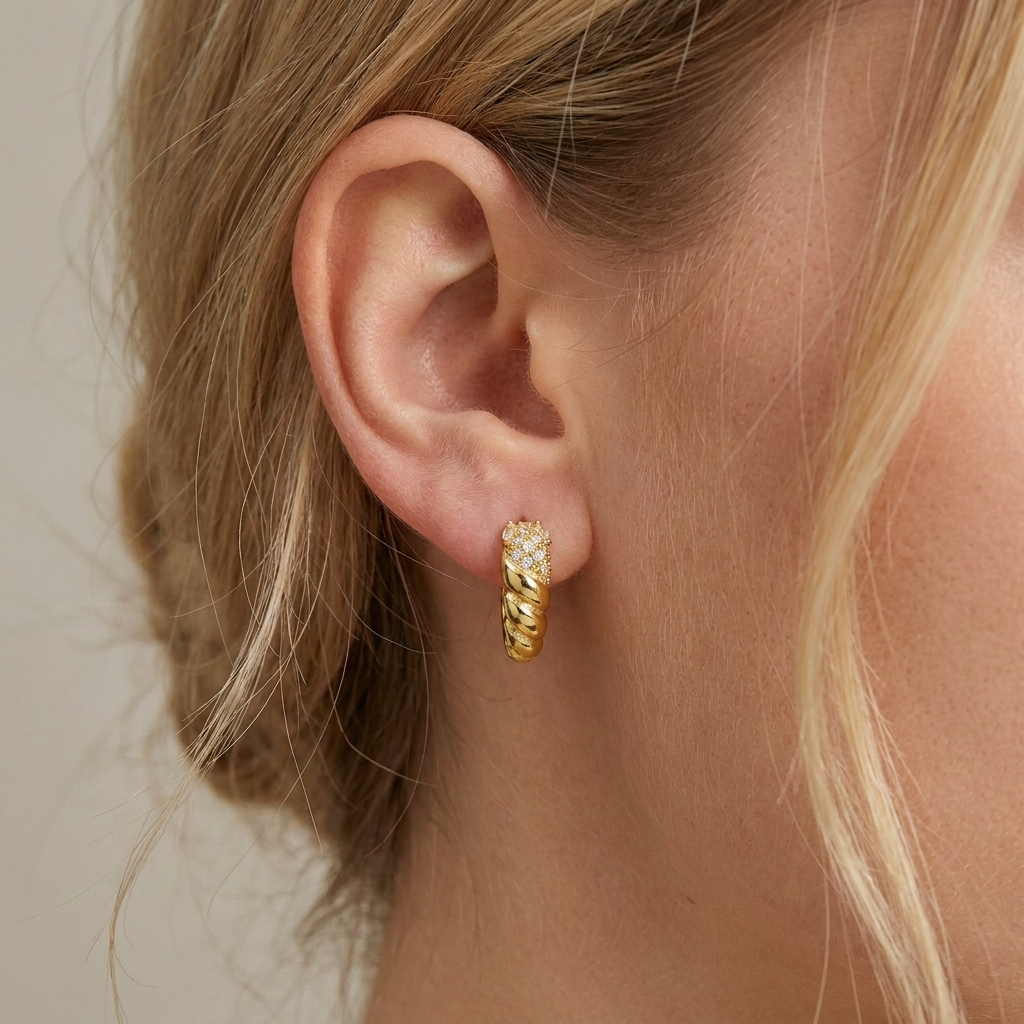 Selene Crystal Hoops
