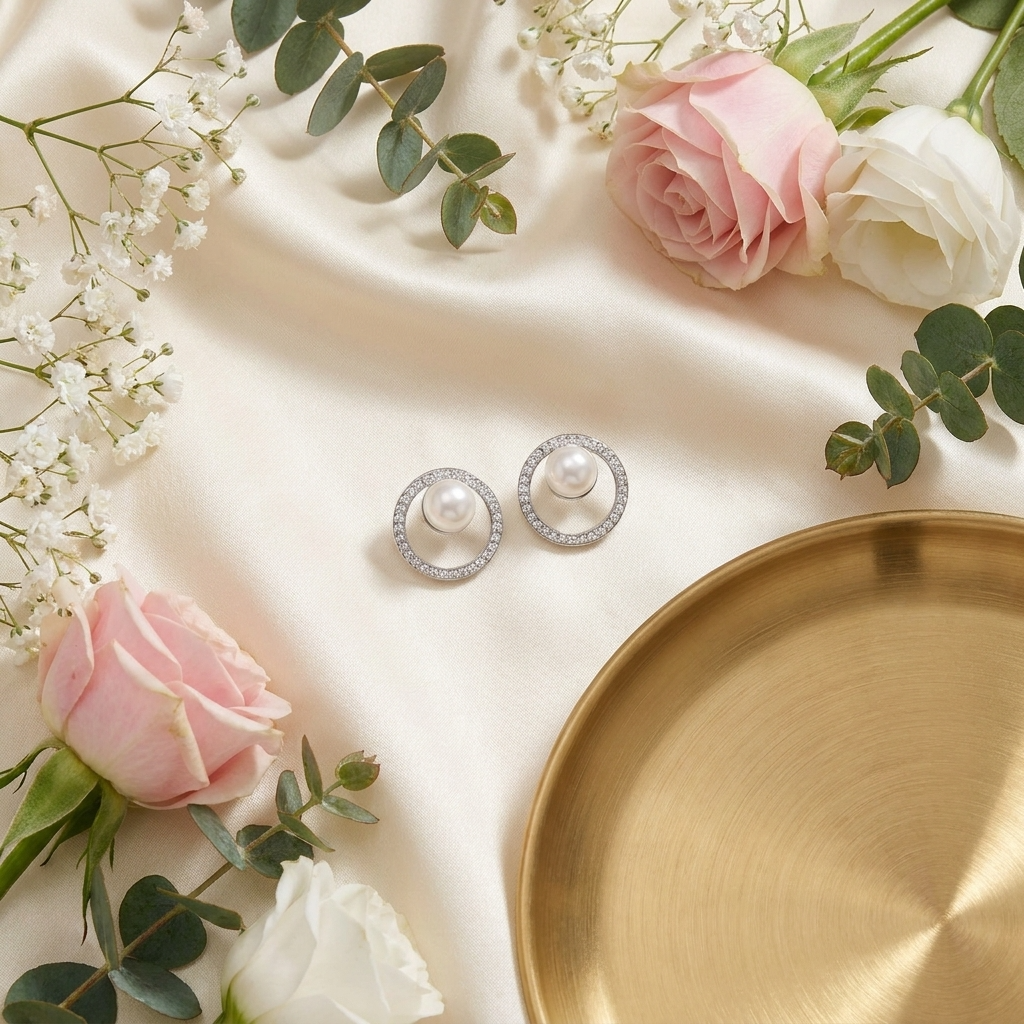 Soraya Silver Stud Earrings