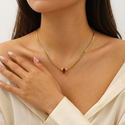 Deep Crimson Herringbone Chain