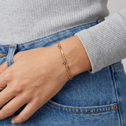 Blue Crystal Layered Bracelet