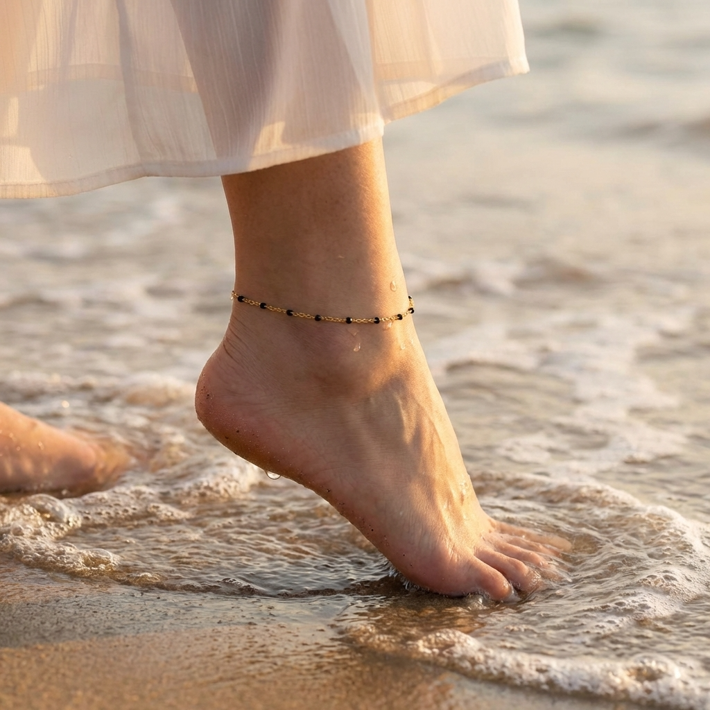 Tessa Midnight Bead Anklet