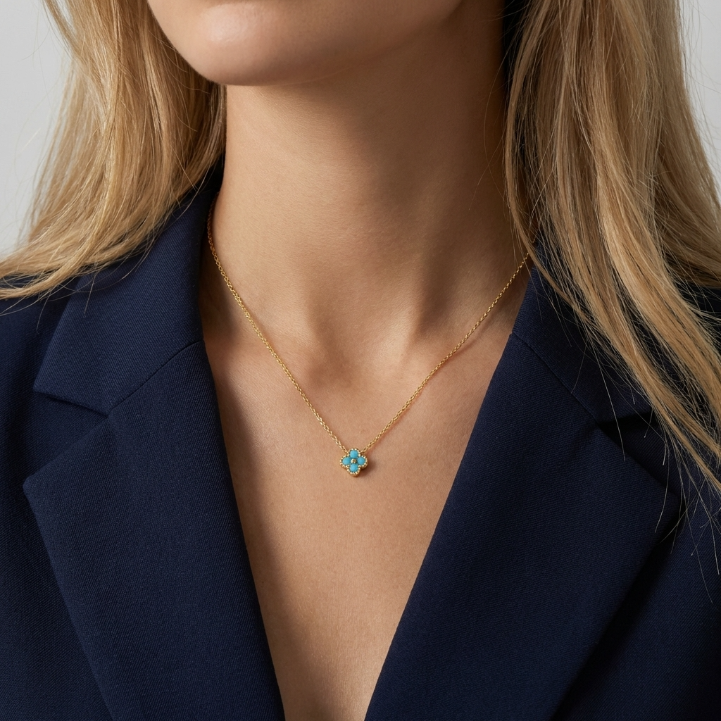 Teya  Aqua Blue Necklace