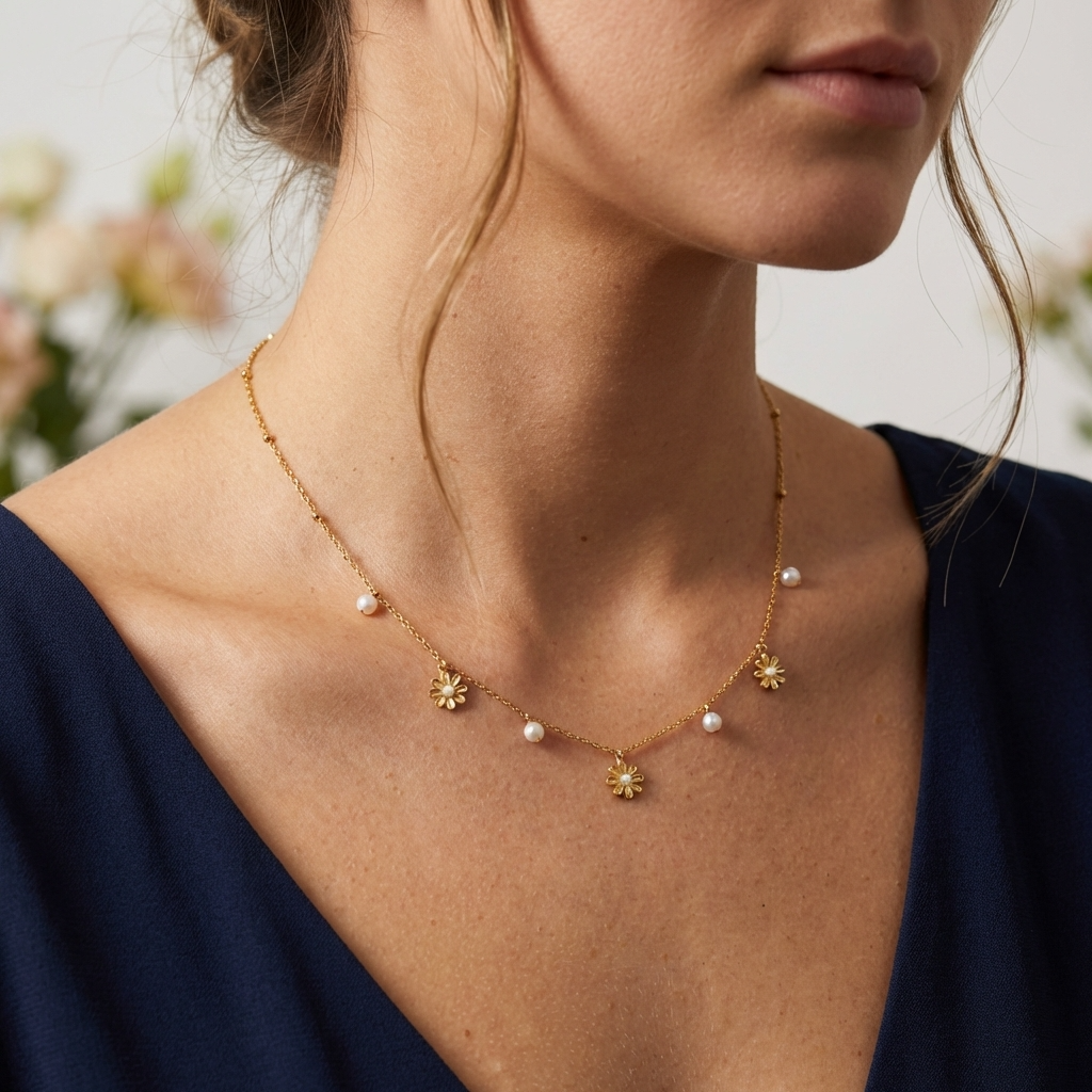 Siena Bloom Pearl Necklace