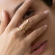 Elina Textured Gold Ring