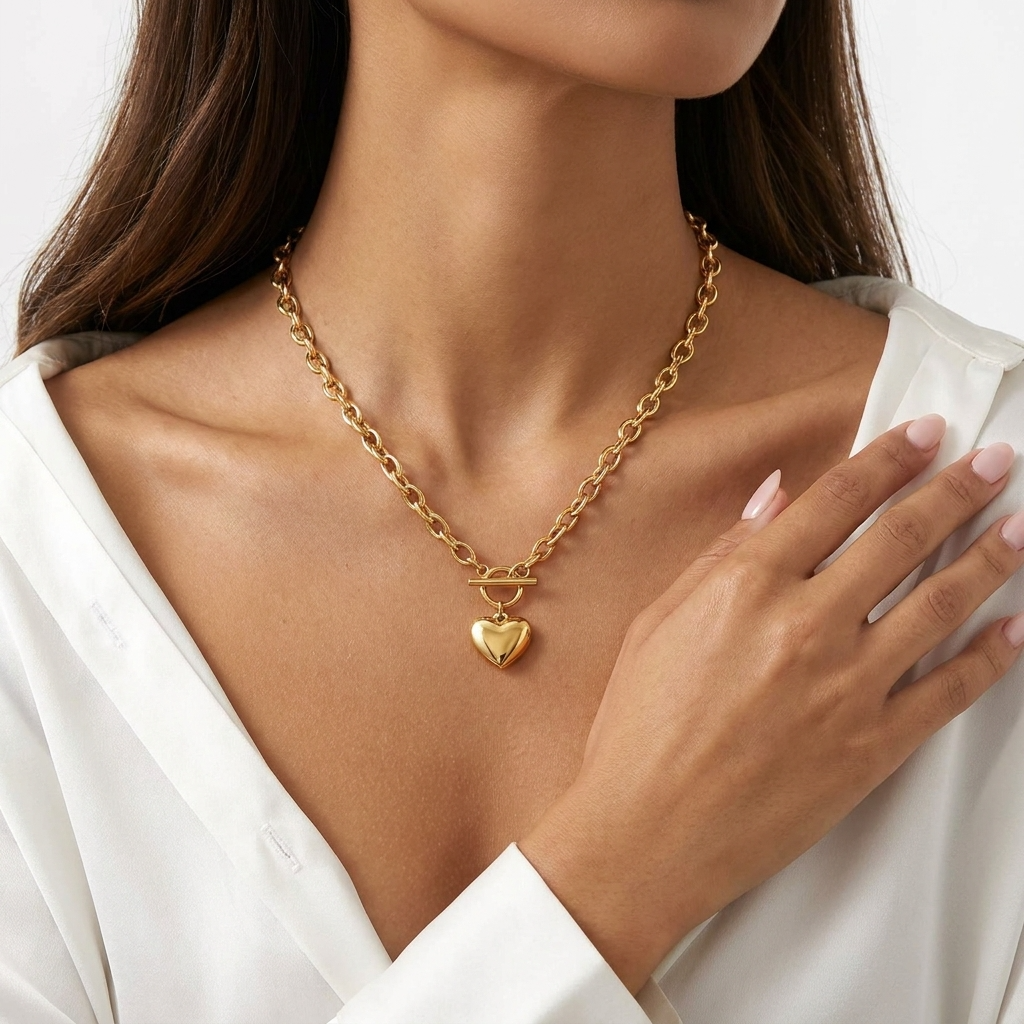 Élodie Gold Heart Necklace