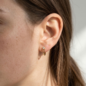 Aria Split Band Gold Hoops