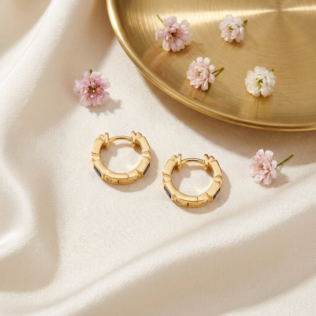 Adeline Sapphire Crystal Earrings