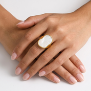 Mother of Pearl Statement Ring