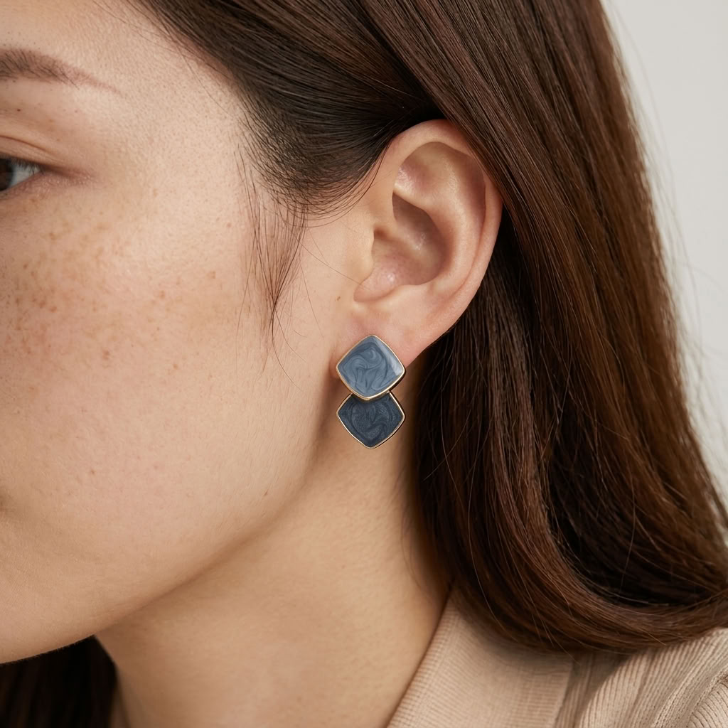 Isla Two-Tone Blue Earrings