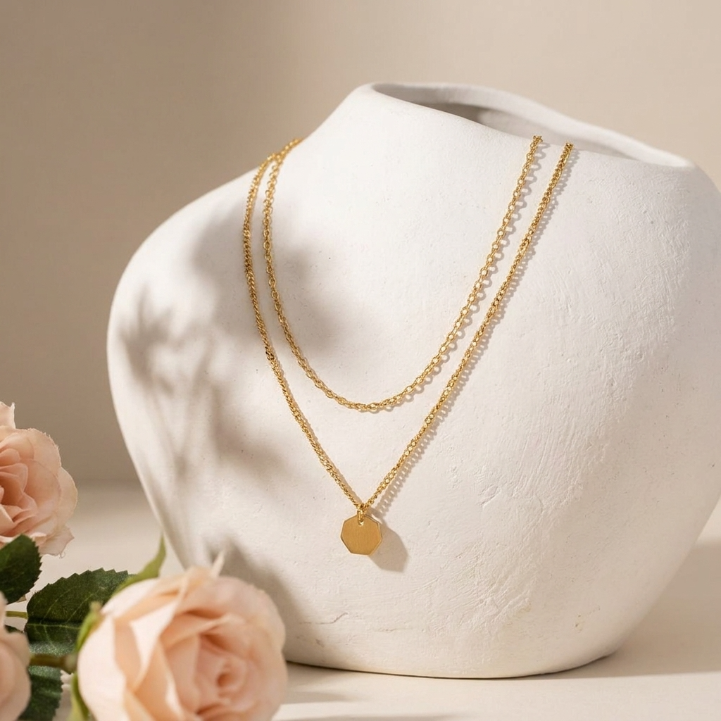 Miranda Gold Tiered Necklace