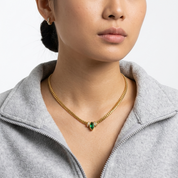 Forest Green Herringbone Chain