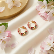 Golden Bloom Hoop Earrings