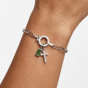 Devotion Paperclip Charm Bracelet
