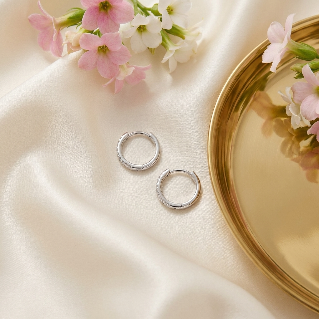 Infinity Silver Hoop Earrings