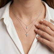 Grace Cross Necklace Silver