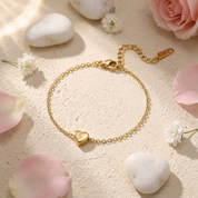 Initial Heart Charm Bracelet
