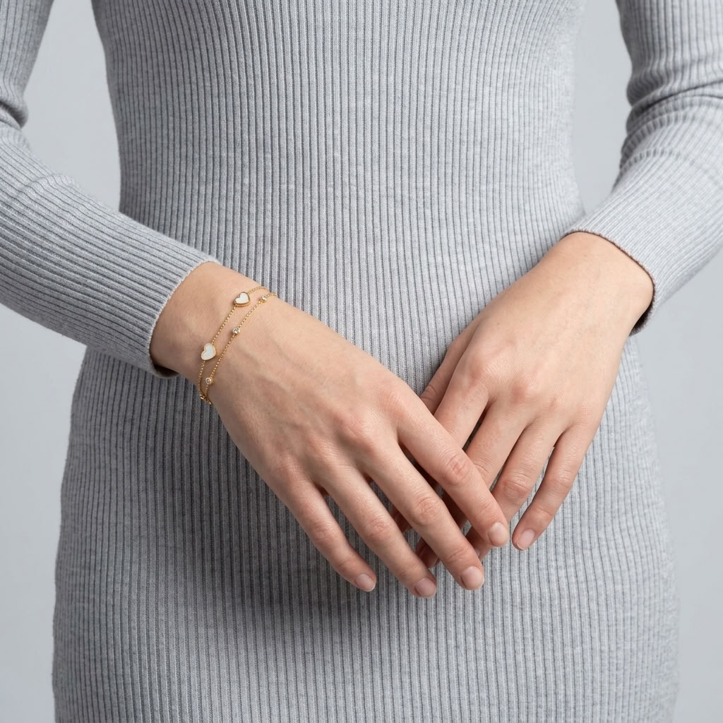 Cleo Layered Heart Bracelet