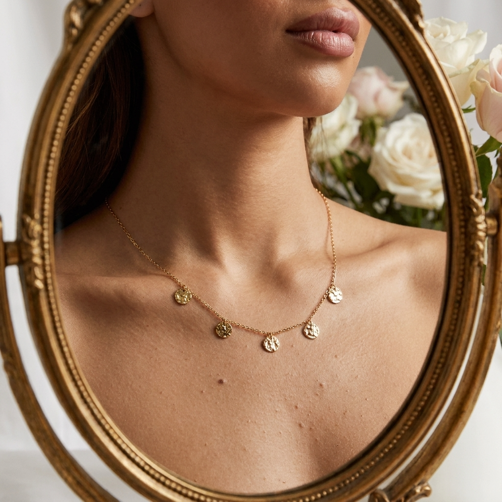 Elodie Textured Coin Pendant