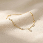 Ophelia Sparkling Clover Anklet