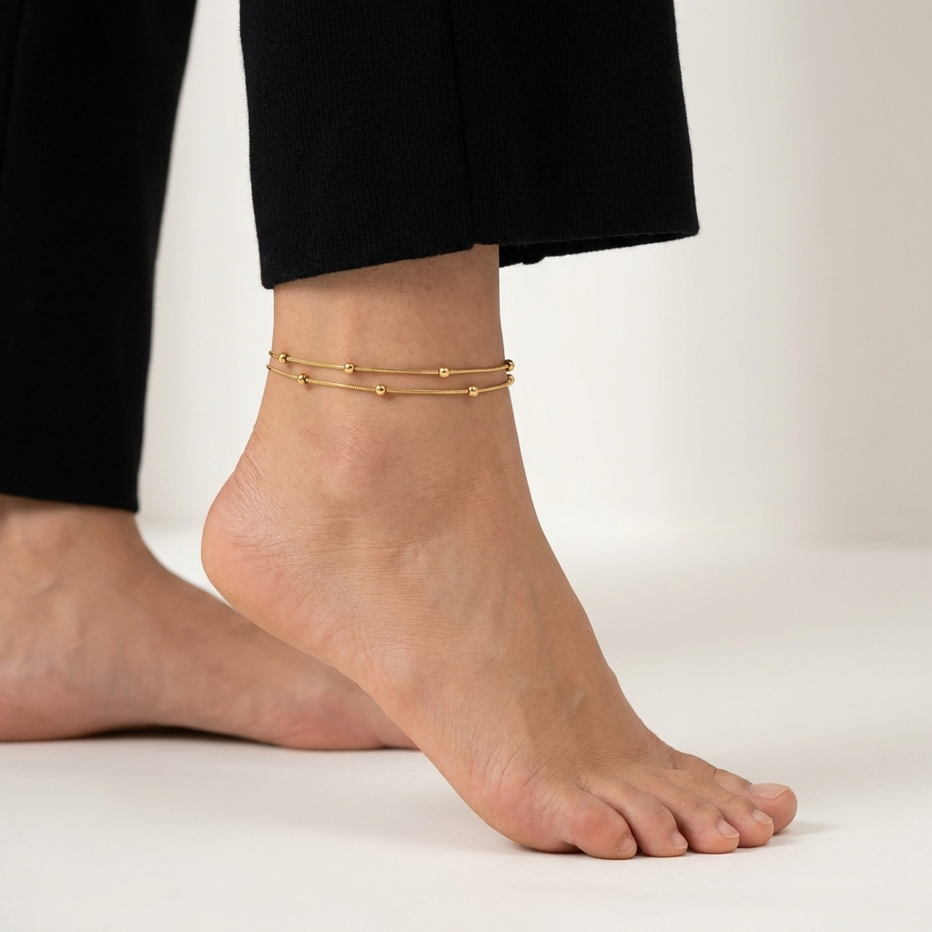 Marina Double Strand Anklet