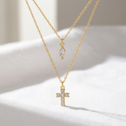 Grace Cross Necklace Gold