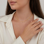 Lily Gold Pearl Necklace