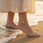 Elara Clover Charm Anklet