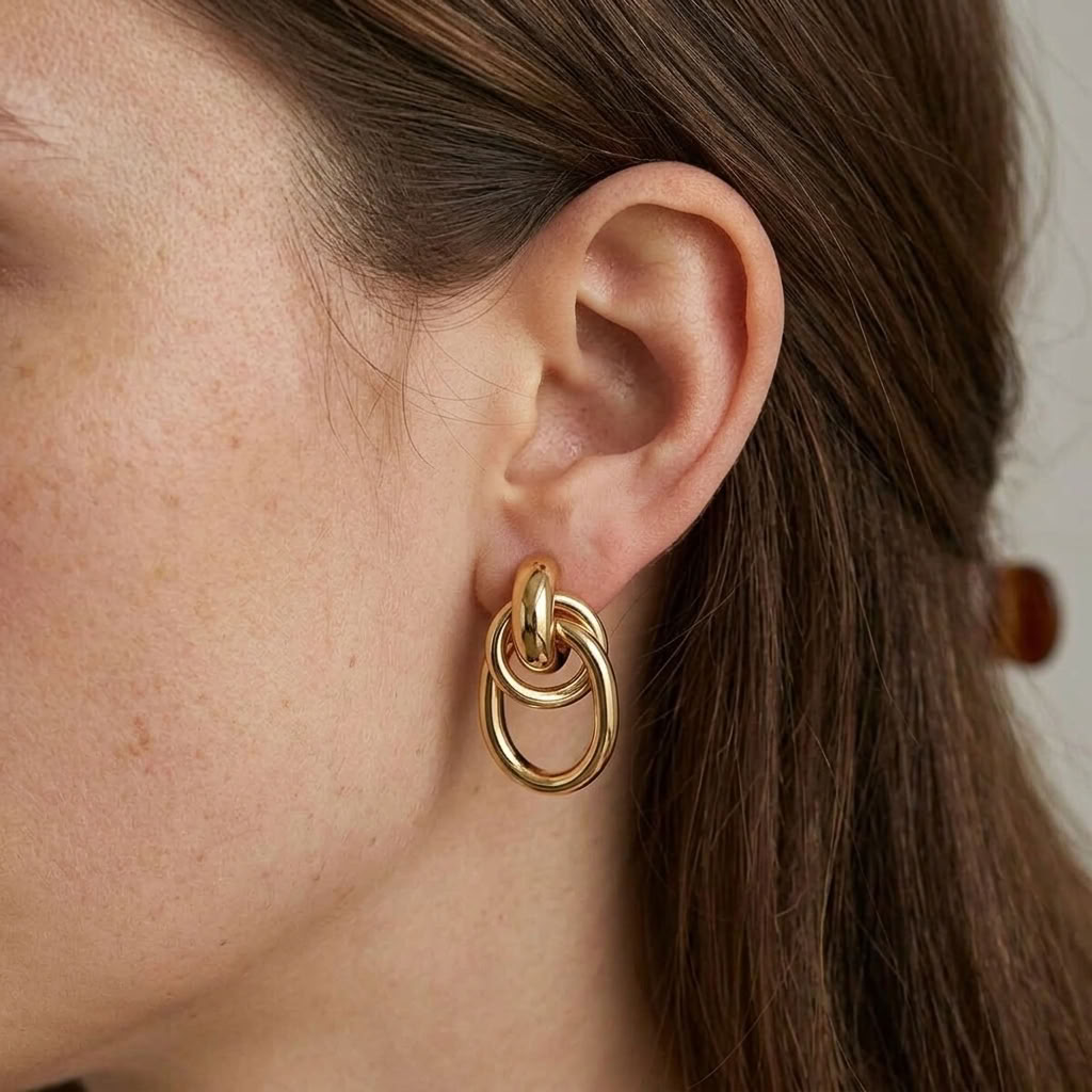 Cleo Interlocking Link Earrings